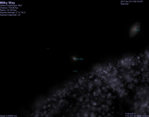 la nostra $Via Lattea$ visibile da M31