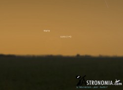 Congiunzione Luna - Marte, giorno 21 ore 6