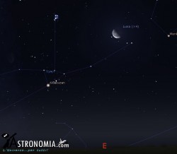 Congiunzione Luna - Pleiadi, giorno 15 ore 2