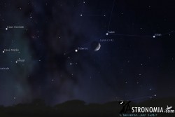 Congiunzione Luna - Saturno, giorno 26 ore 21