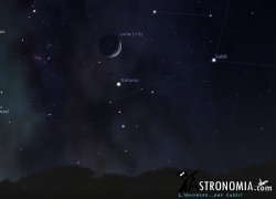 Congiunzione Luna - Saturno, giorno 24 ore 20