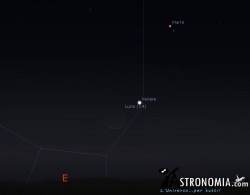 Congiunzione Luna - Venere , giorno 18 ore 6:30