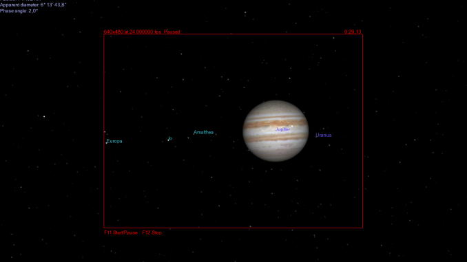 da qui sono partito con la mia astronave virtuale