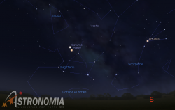 Congiunzione Marte - Saturno, giorno 2 ore 5