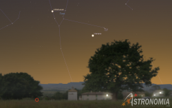 Congiunzione Venere - Pleiadi, giorno 24 ore 20:30