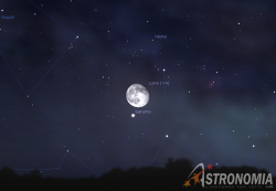 Congiunzione Luna - Saturno, giorno 31 ore 23