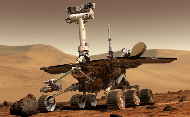 Immagini artistica del rover Opportunity