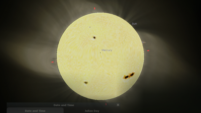 transito di Mercurio sul Sole