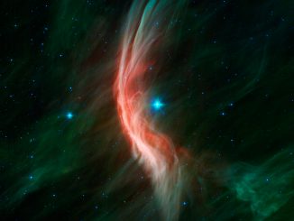 La stella gigante Zeta Ophiuchichi all'infrarosso. Credit NASA
