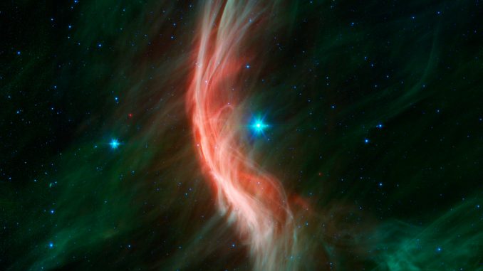 La stella gigante Zeta Ophiuchichi all'infrarosso. Credit NASA
