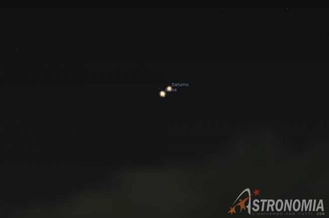 Congiunzione Giove - Saturno, giorno 21 ore 18