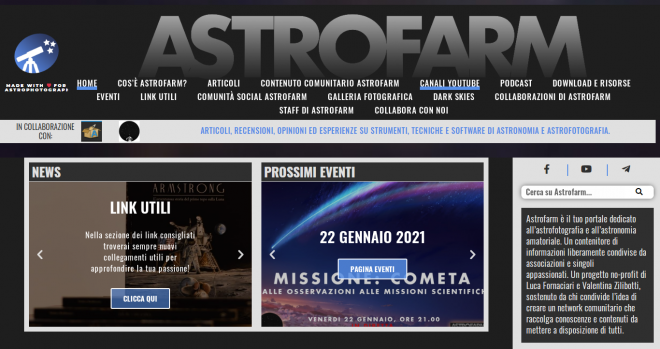 Il sito di Astrofarm
