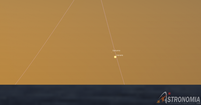 Congiunzione Venere - Saturno, giorno 6 ore 7