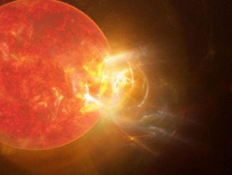 Rappresentazione artistica di Proxima Centauri e delle sue eruzioni energetiche. Fonte: Forbes