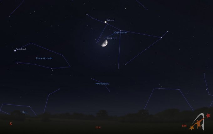 Congiunzione Luna - Sarturno, giorno 1 ore 20:30