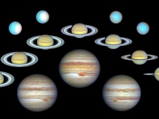 I 4 giganti gassosi ripresi dal telescopio spaziale Hubble.