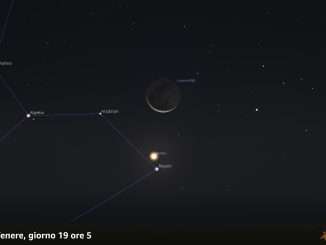 Congiunzione Luna - Venere, giorno 19 ore 5